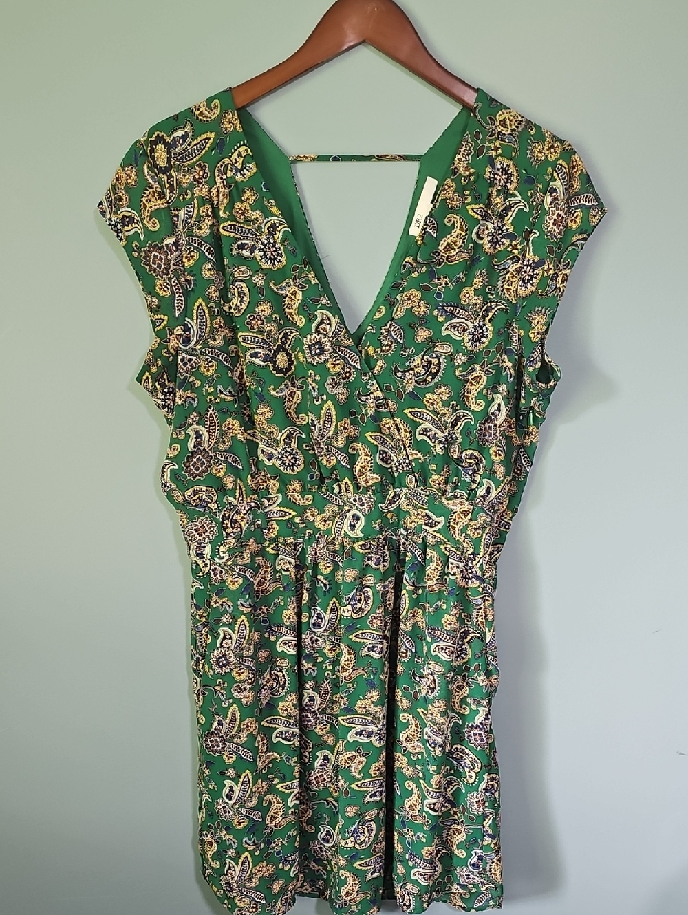 DR2 Green Paisley Dress Size Large